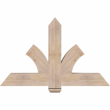 Ekena Millwork Redmond Smooth Timber Gable Bracket, Douglas Fir, 48"W x 30"H x 5 1/2"D x 5 1/2"F, 15/12 Pitch GBW048X30X0606RED00SDF